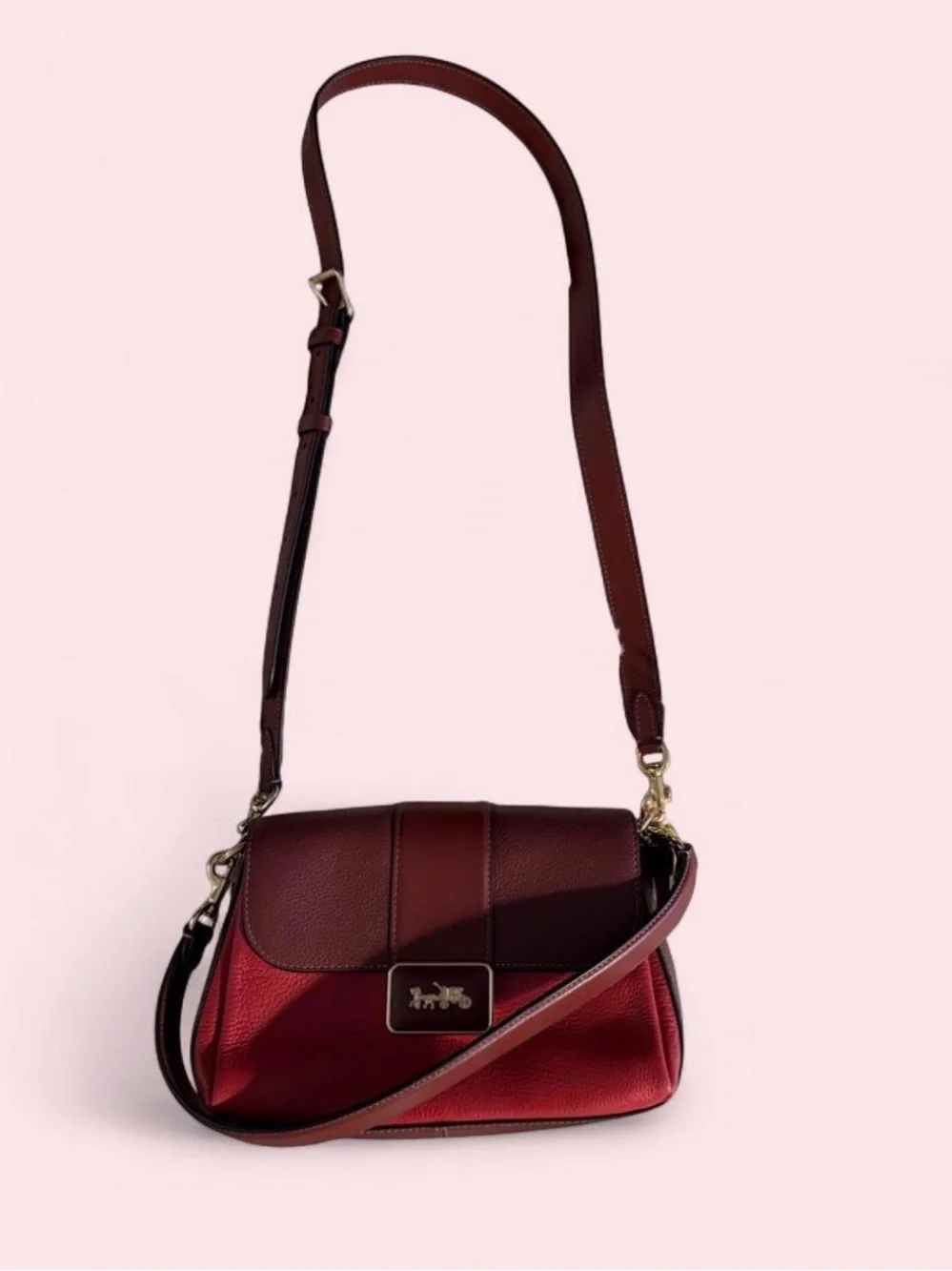 Coach Grace Colorblock Leather Shoulder Bag, New.